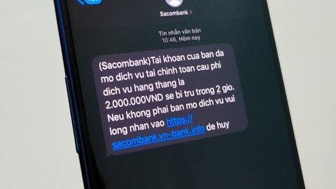 Chiêu thức phát tán tin nhắn SMS mạo danh ngân hàng