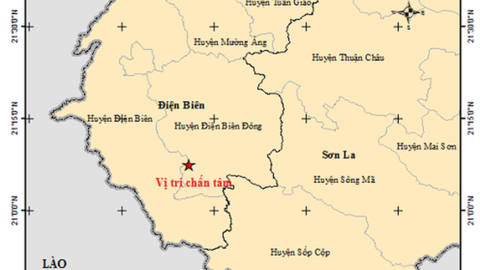 Động đất 4,5 độ ở Điện Biên