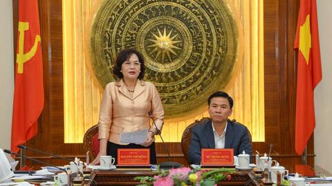 Thống đốc Nguyễn Thị Hồng làm việc với lãnh đạo tỉnh Thanh Hóa