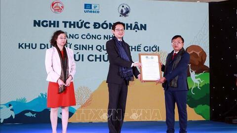 Đón Bằng công nhận Khu dự trữ sinh quyển thế giới Núi Chúa