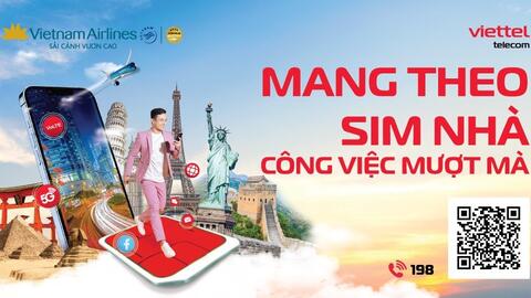 Viettel Roaming đồng hành cùng hành khách của Vietnam Airlines