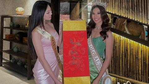 Quà đặc biệt Đoàn Thu Thuỷ tặng thí sinh Miss Global 2023