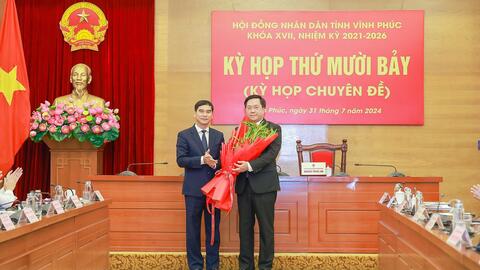 Ông Trần Duy Đông được bầu làm Chủ tịch tỉnh Vĩnh Phúc