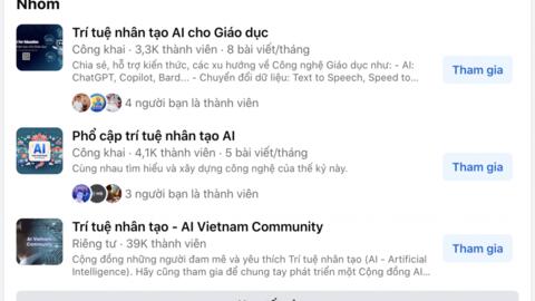 Nở rộ các nhóm về trí tuệ nhân tạo AI thu hút giới trẻ