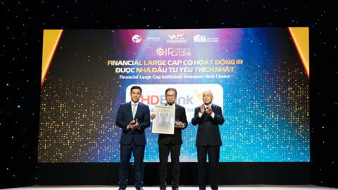 IR Awards 2024: HDBank khẳng định vị thế trong quan hệ nhà đầu tư quốc tế