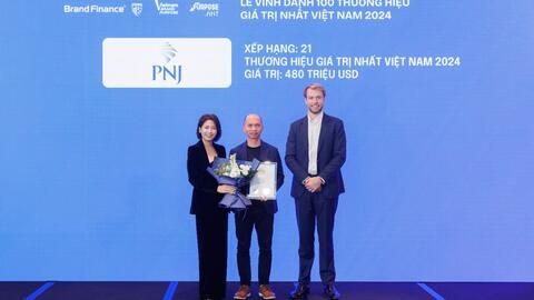 Giá trị thương hiệu PNJ đạt 480 triệu USD