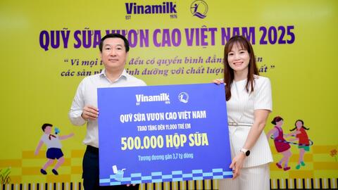 Vinamilk khởi động Quỹ sữa Vươn cao Việt Nam năm 2025