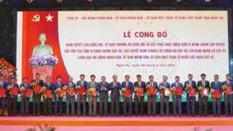 Nghệ An: Công bố thực hiện chính quyền địa phương 2 cấp