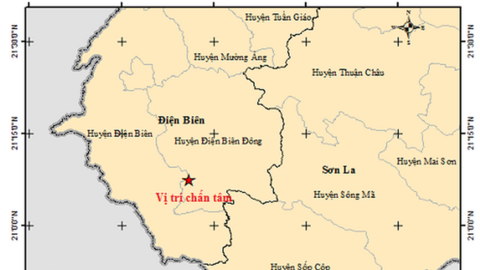 Động đất 4,5 độ ở Điện Biên