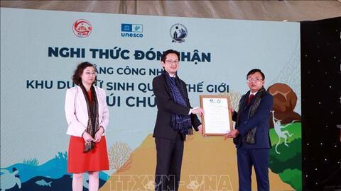 Đón Bằng công nhận Khu dự trữ sinh quyển thế giới Núi Chúa