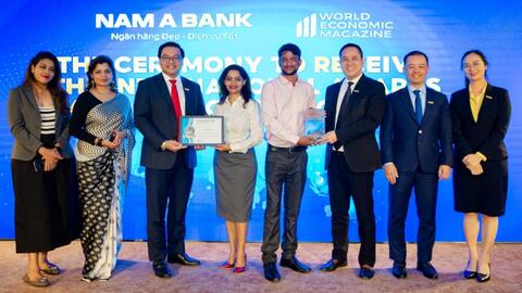 Nam A Bank nhận "cú đúp" giải thưởng quốc tế
