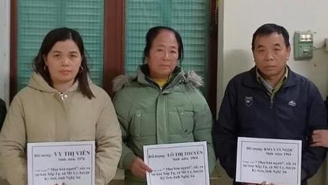 Nghệ An: Bắt giữ 3 đối tượng trong đường dây mua bán người