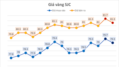 Giá vàng SJC bất ngờ quay đầu giảm mạnh