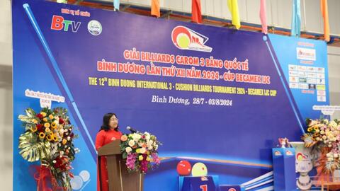 Giải Billiards Carom 3 băng Quốc tế Bình Dương chính thức khai mạc