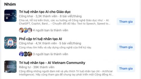 Nở rộ các nhóm về trí tuệ nhân tạo AI thu hút giới trẻ