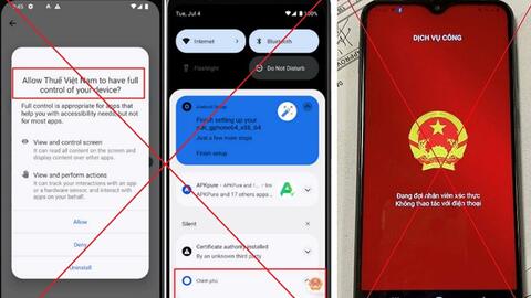 Cảnh giác tội phạm lừa đảo gửi link cài phần mềm làm căn cước