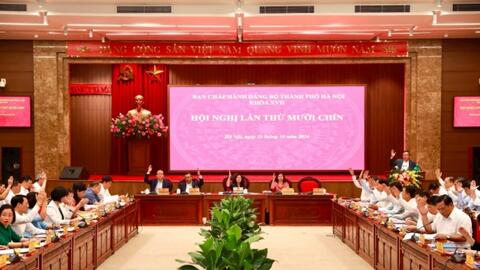 Sáng nay, khai mạc Hội nghị lần thứ 20 Ban Chấp hành Đảng bộ thành phố