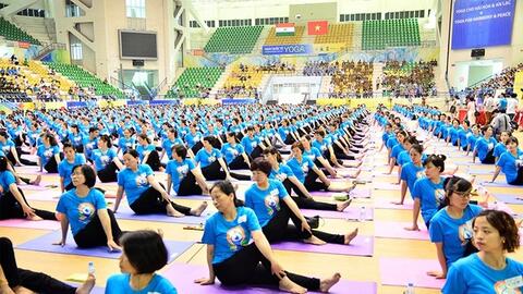 Quảng Ngãi: Gần 900 người tham gia Ngày Quốc tế Yoga lần thứ 11