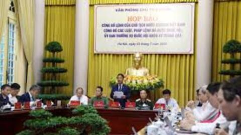 Công bố lệnh của Chủ tịch nước về các luật và pháp lệnh