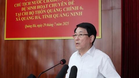 Chủ tịch nước Lương Cường: Tổ chức bộ máy tinh gọn, hiệu quả, gần dân, sát dân