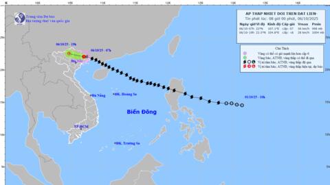 Bão số 11 suy yếu thành áp thấp nhiệt đới