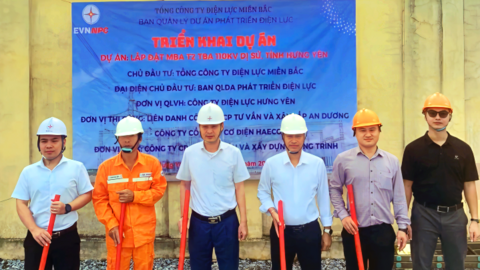 Triển khai thi công dự án lắp đặt MBA T2 TBA 110kV Dị Sử