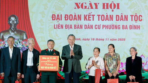 Hà Nội: Tổng Bí thư Tô Lâm dự Ngày hội Đại đoàn kết dân tộc phường Ba Đình