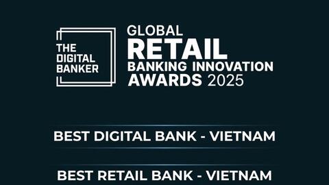 Techcombank ba năm liên tiếp là "Ngân hàng số tốt nhất Việt Nam" do The Digital Banker  bình chọn