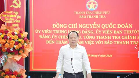 Tổng Thanh tra Chính phủ thăm, chúc mừng Báo Thanh tra nhân kỷ niệm 101 năm Ngày Báo chí Cách mạng Việt Nam