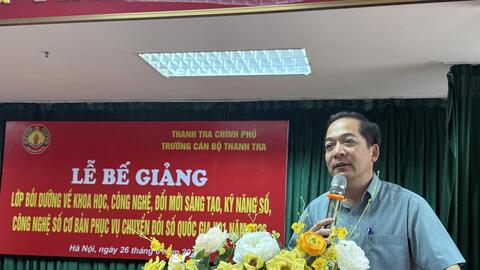 Bế giảng lớp bồi dưỡng về khoa học, công nghệ, đổi mới sáng tạo và kỹ năng số phục vụ chuyển đổi số quốc gia