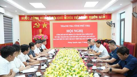 Phú Thọ: Phát hiện vi phạm trên 22 tỷ đồng và hơn 29.000m² đất qua thanh tra