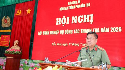 Tập huấn công tác thanh tra tại Công an thành phố Cần Thơ