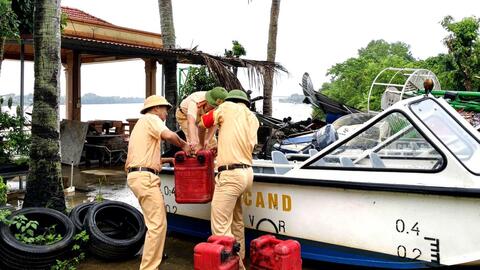 Công an Thanh Hoá: Chủ động lực lượng, phương tiện, sẵn sàng ứng phó mưa lũ