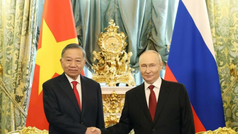 Tổng thống Vladimir Putin nhiệt liệt chào mừng Tổng Bí thư, Chủ tịch nước Tô Lâm