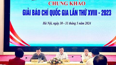 Giải Báo chí quốc gia có 165 tác phẩm vào chung khảo
