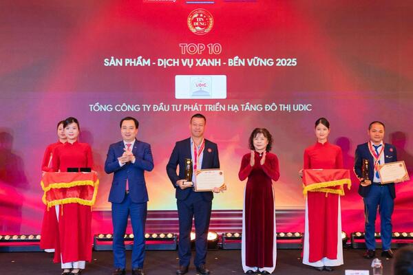 Khẳng định vị thế thương hiệu UDIC với TOP 10 Sản phẩm - Dịch vụ xanh - Bền vững 2025