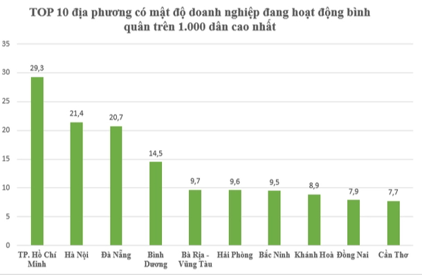 Tỉnh, thành nào có số doanh nghiệp trên 1.000 dân cao nhất cả nước? - Ảnh 1.