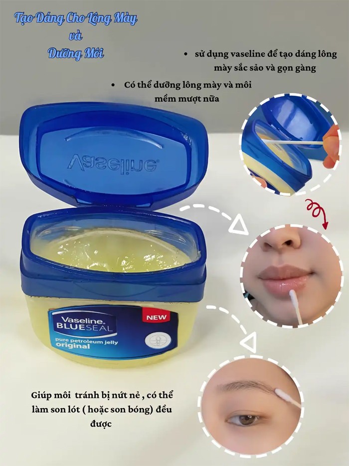 Sử dụng vaseline chăm sóc da mùa hanh khô