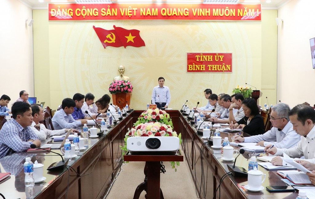 Quang cảnh tại cuộc họp (Ảnh: binhthuan.gov.vn)