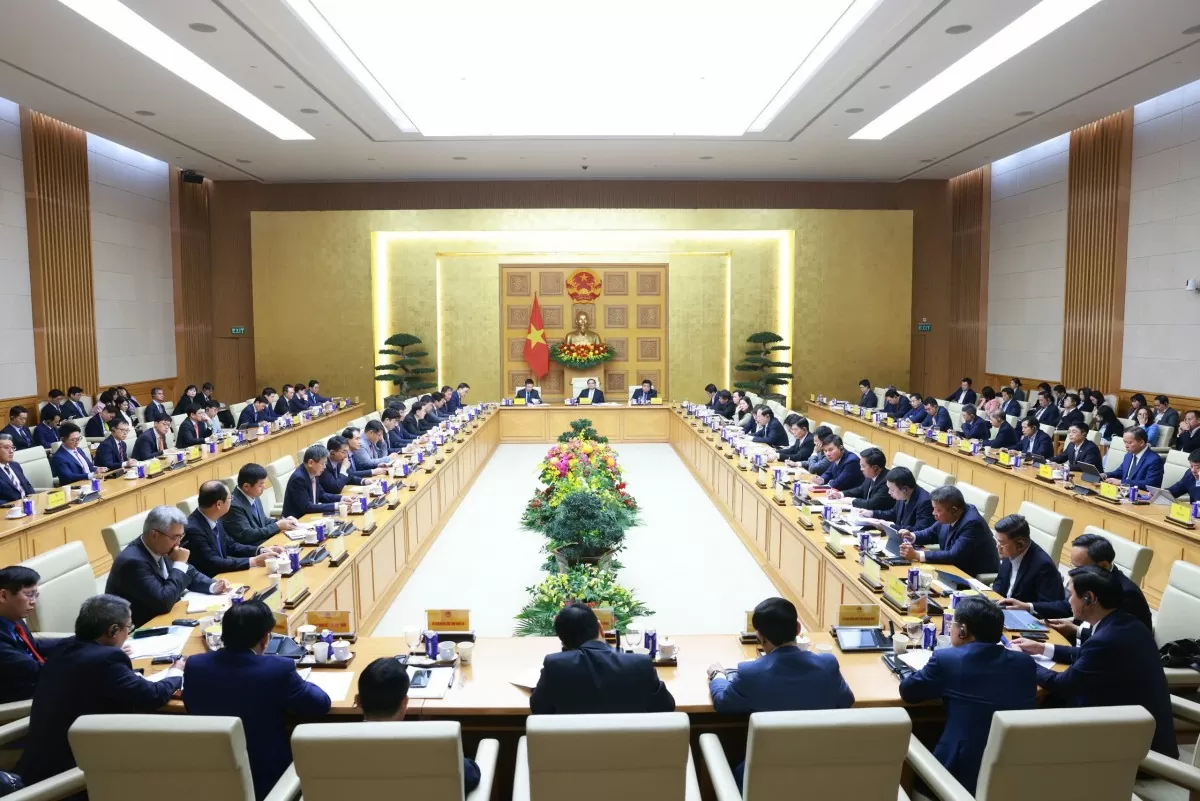 Toàn cảnh buổi làm việc, đối thoại của Thủ tướng Chính phủ đối thoại với các doanh nghiệp hàng đầu Hàn Quốc