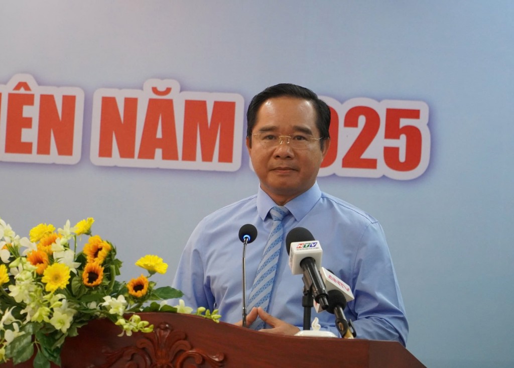 Chủ tịch UBND TP Hồ Chí Minh Nguyễn Văn Được phát biểu