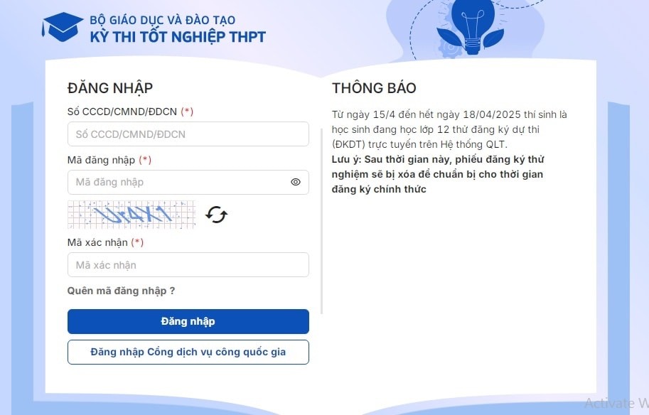 Hơn 160.000 thí sinh đăng ký thi thử tốt nghiệp THPT trong ngày đầu