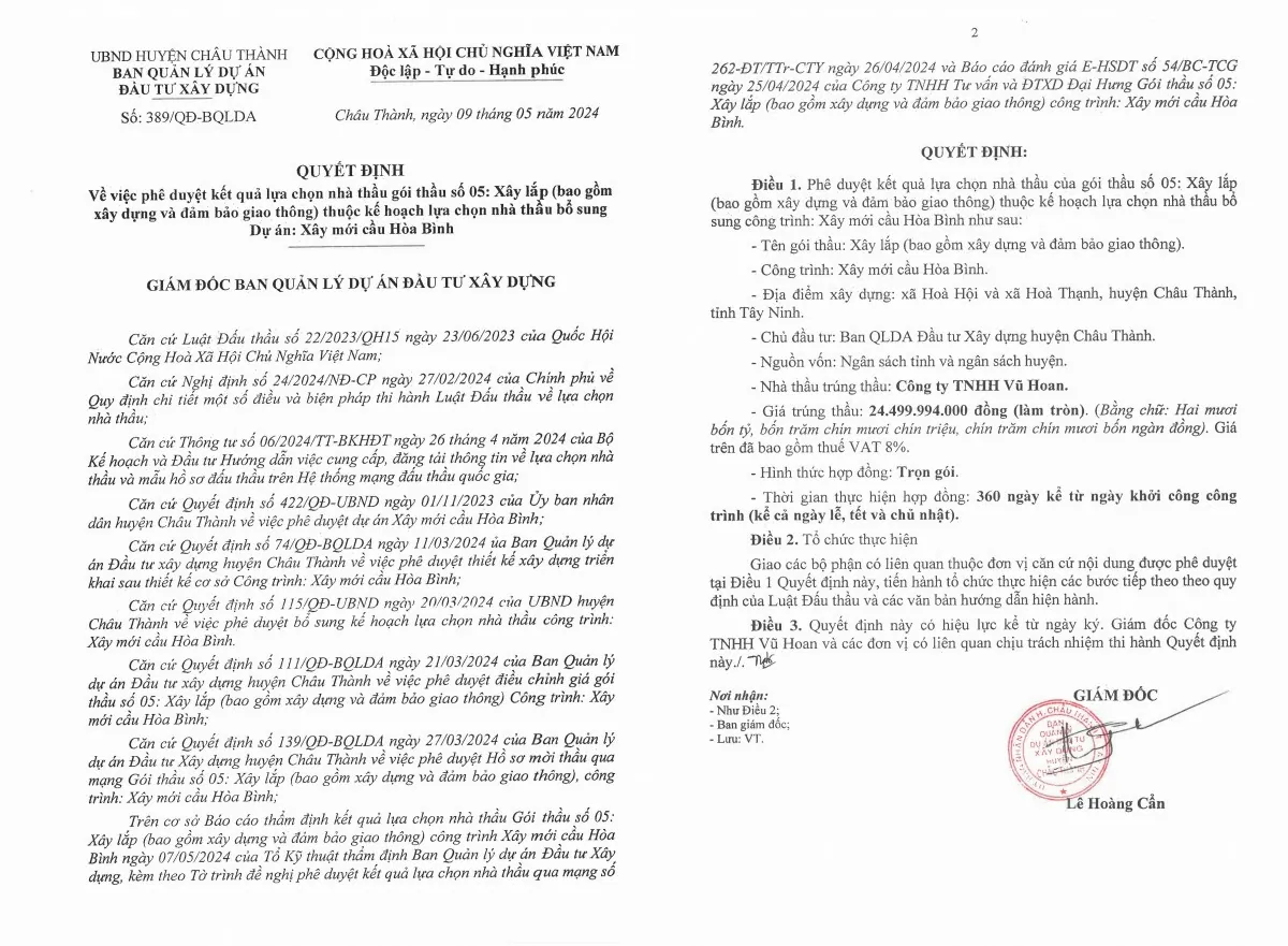 Chân dung nhà thầu thi công cầu Hòa Bình vừa gặp sự Tây Ninh: Chân dung nhà thầu thi công cầu Hòa Bình vừa bị sụt lún