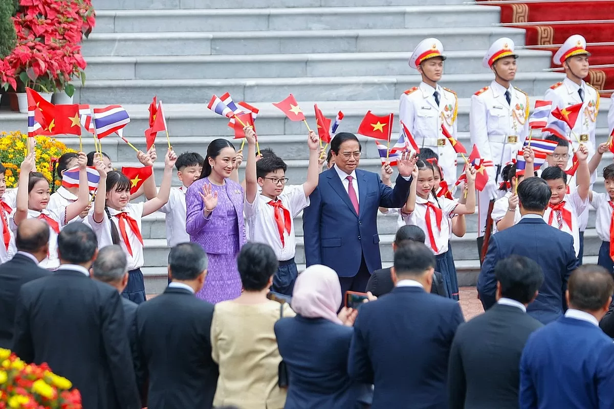 Đây là chuyến thăm Việt Nam đầu tiên của Thủ tướng Thái Lan Paetongtarn Shinawatra kể từ khi bà nhậm chức Thủ tướng Thái Lan. Ảnh: VGP/Nhật Bắc