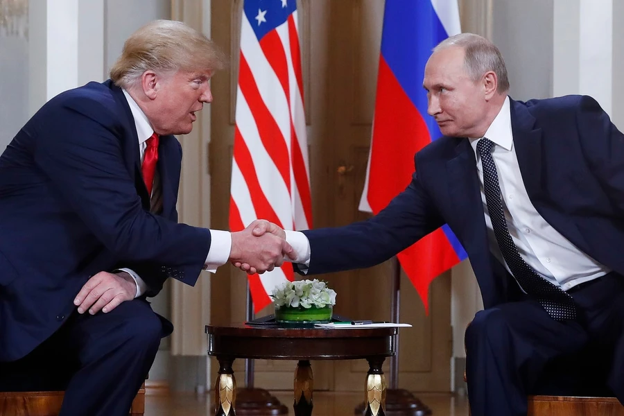 Tổng thống Mỹ Trump và Tổng thống Nga Putin.