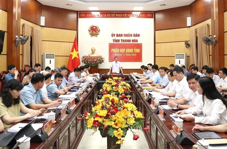 UBND tỉnh Thanh Hóa tổ chức phiên họp thường kỳ tháng 6/2025. Ảnh: Phong Sắc