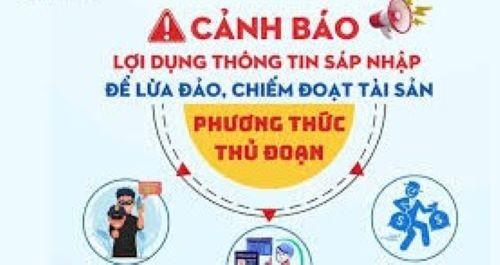 Ảnh: Cảnh báo lừa đảo sau sáp nhập.