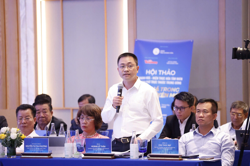 TS. Hoàng Sỹ Thân, Viện Năng lượng nguyên tử phát biểu. Ảnh: Duy Minh