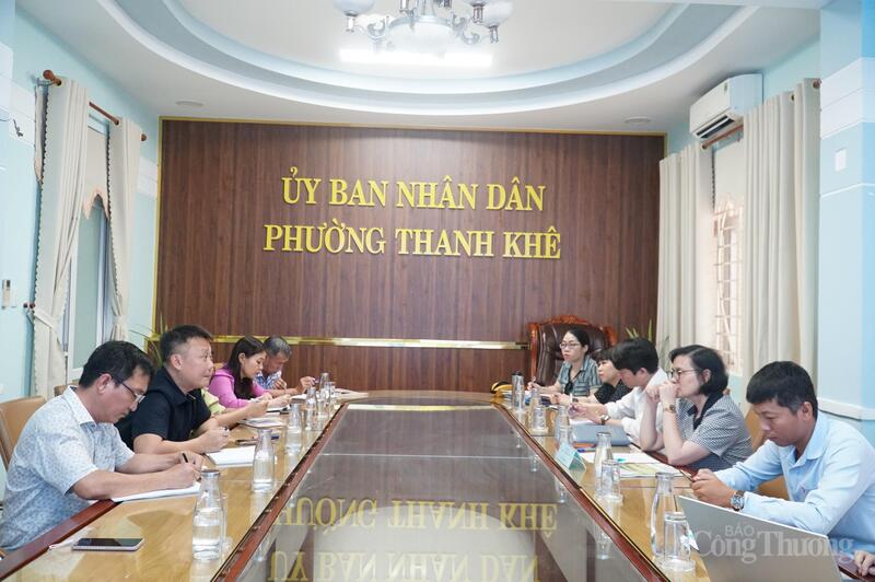 Đoàn công tác ngành Công Thương làm việc với UBND phường Thanh Khê sáng 7/8