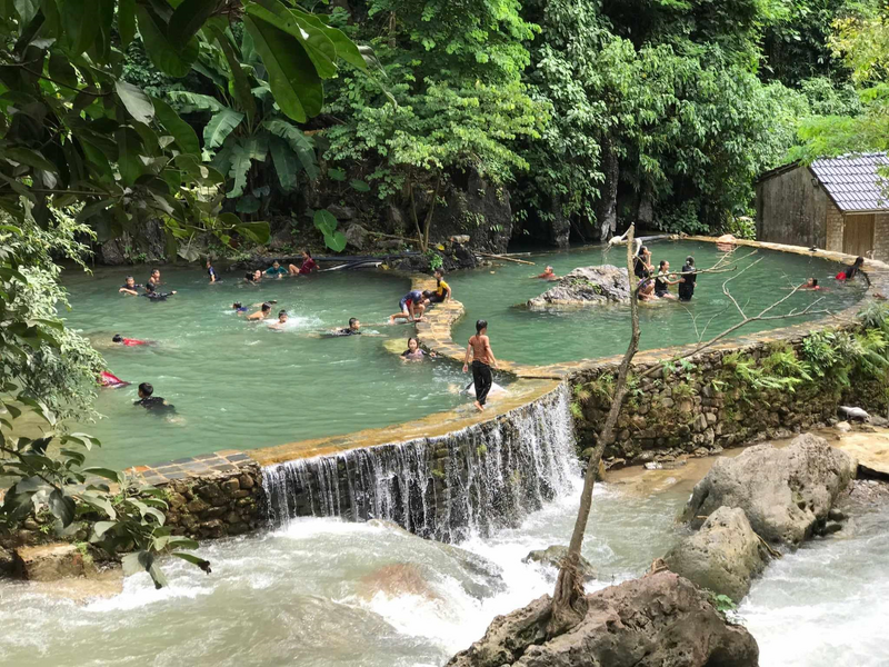 Khu du lịch cộng đồng bản Bon, xã Mường Chiên. Ảnh: HTX Du lịch cộng đồng bản Bon